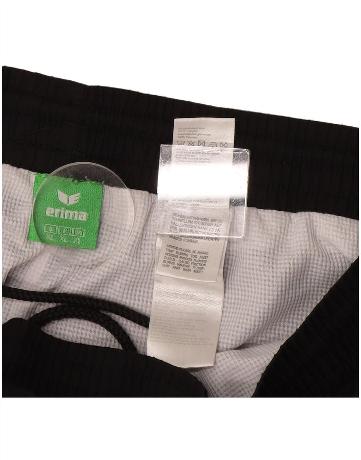 ERIMA Mens Graphic Tracksuit Trousers Joggers XL Black Colourblock