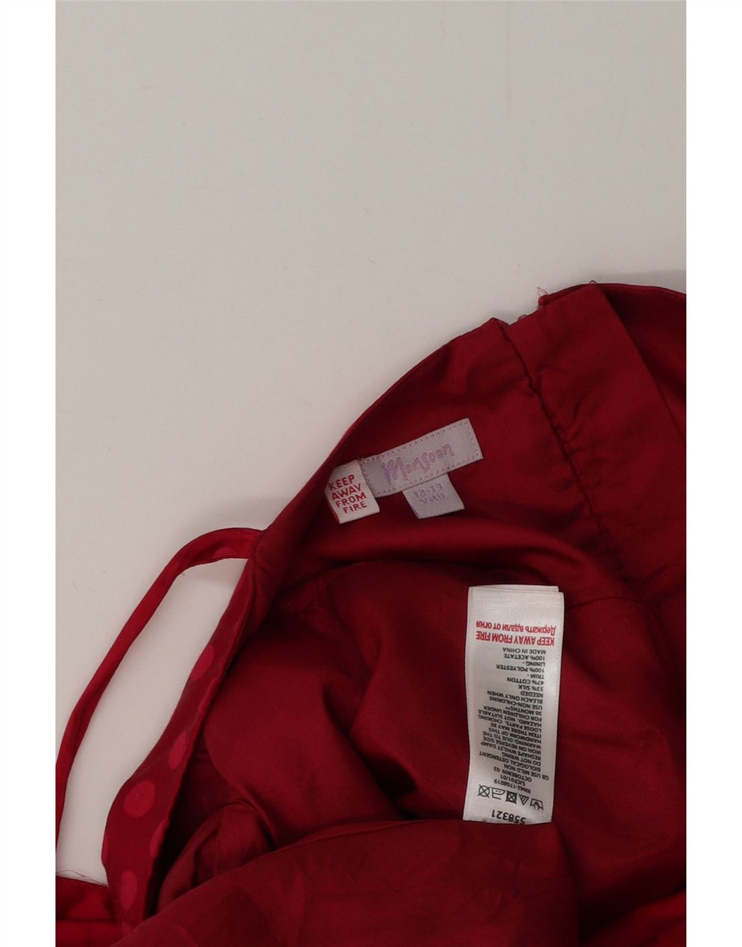 MONSOON Girls Sleeveless Maxi Dress 12-13 Years Red Polka Dot Acetate