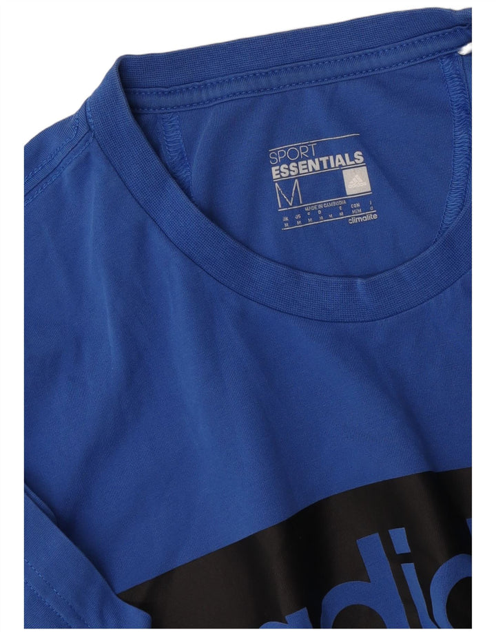 Adidas Mens Climalite Graphic T-Shirt Top Medium Blue