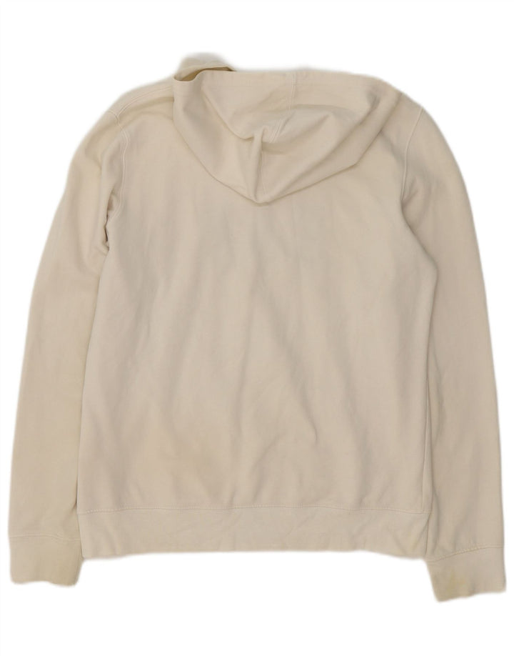 Gap Mens Graphic Hoodie Jumper Medium White Cotton