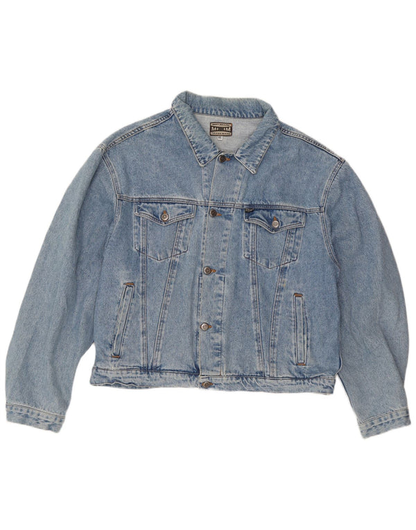 Vintage Womens Denim Jacket UK 20 2XL Blue Cotton