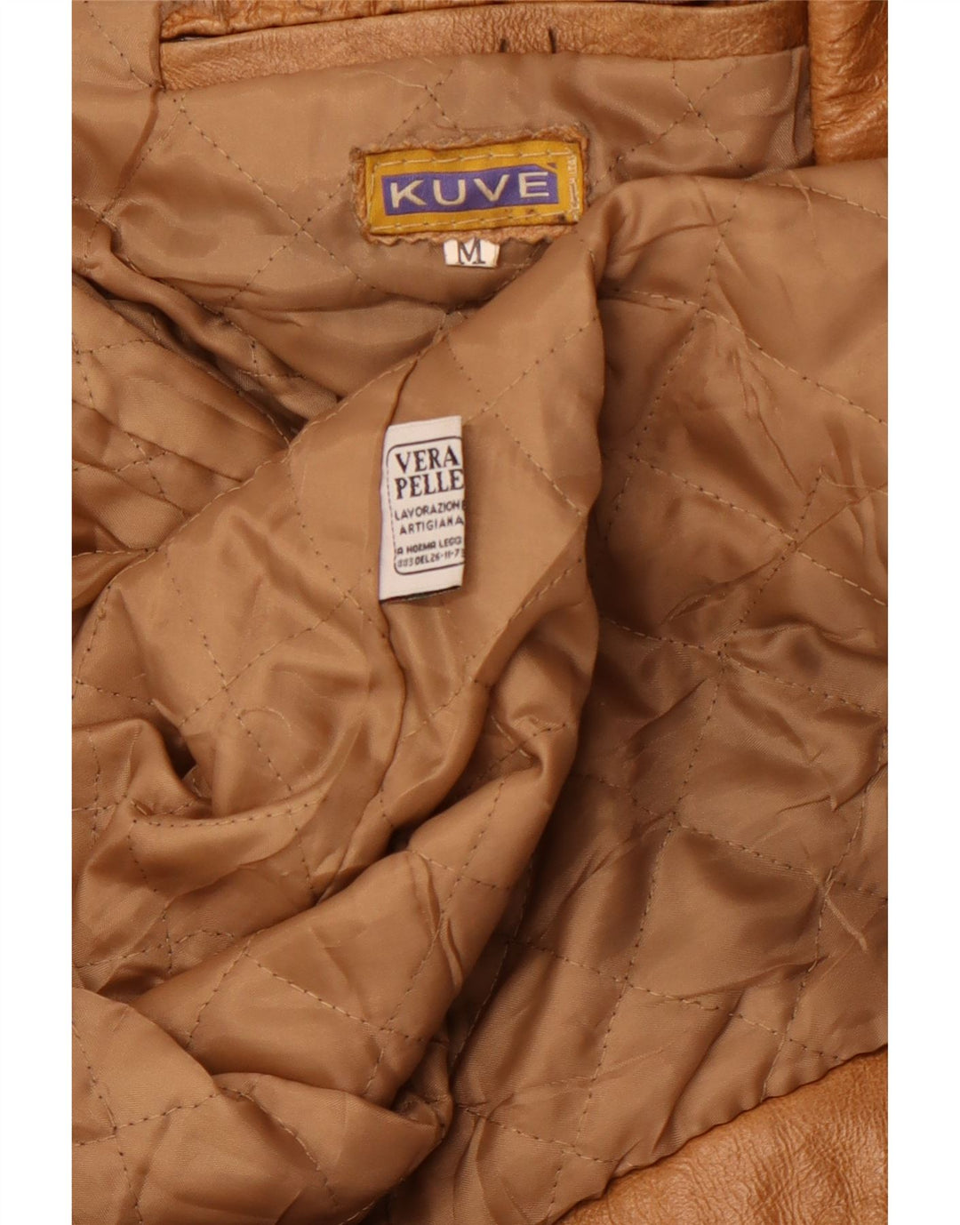 VINTAGE Mens Leather Jacket UK 38 Medium Brown Leather