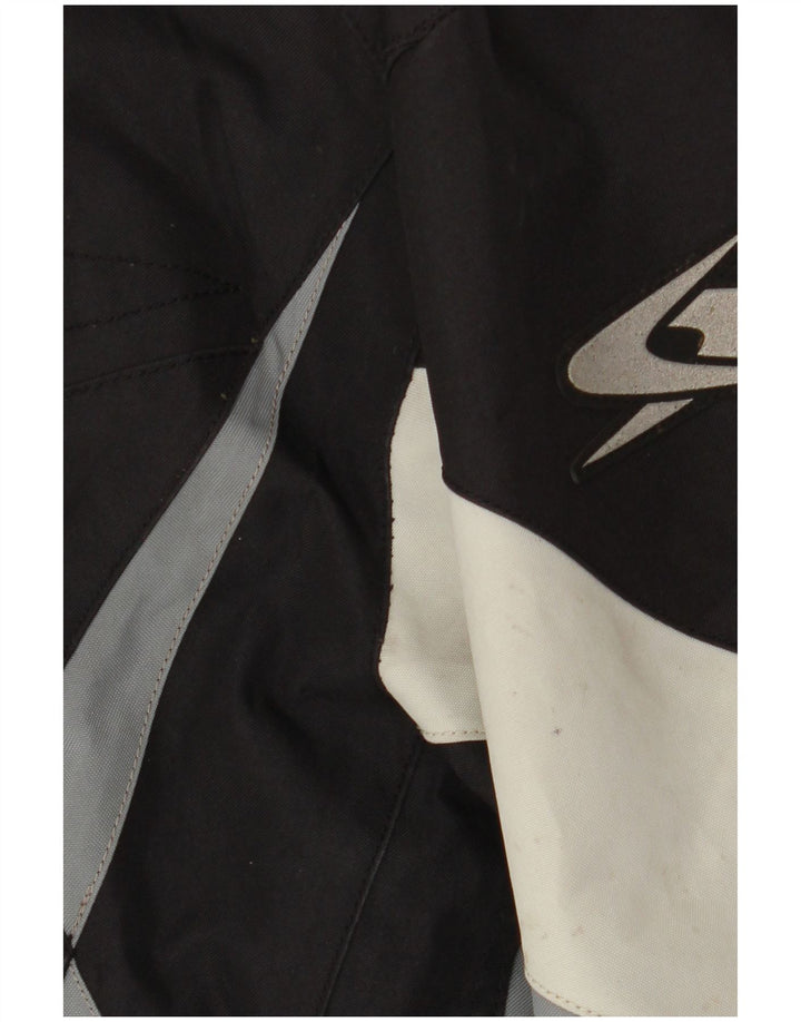 Spyke Mens Graphic Bomber Jacket UK 40 Large Black Colourblock Biker