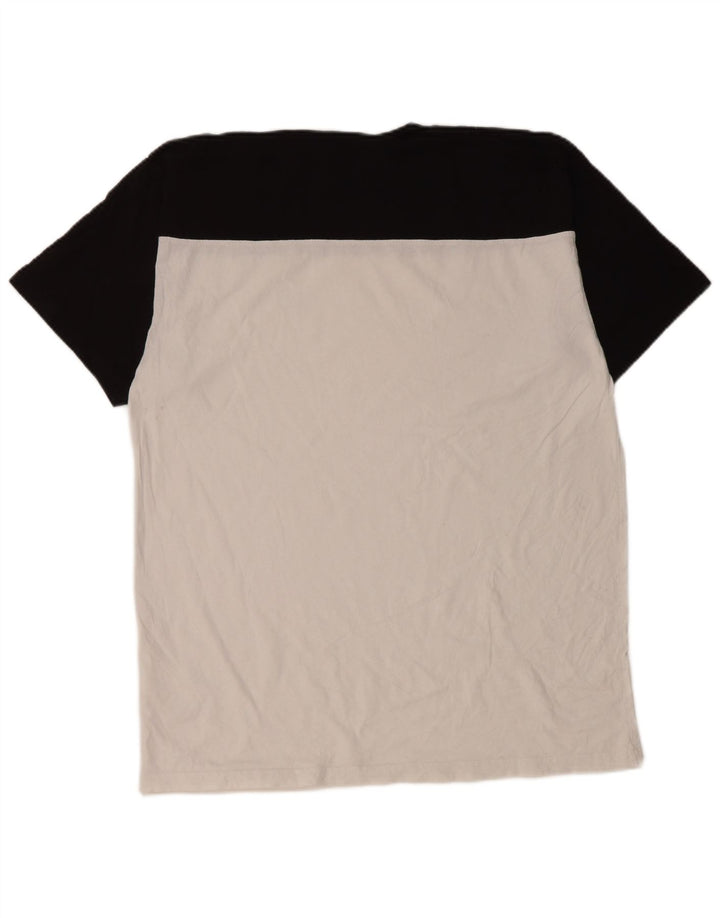 Vans Mens T-Shirt Top Large White Colourblock Cotton