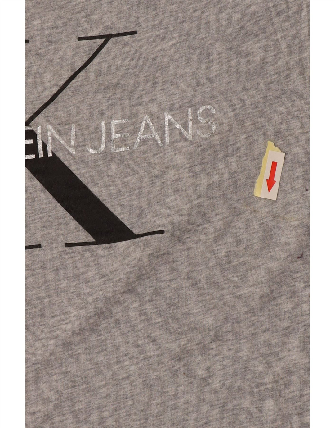 Calvin Klein Womens Graphic T-Shirt Top UK 18 XL Grey Cotton