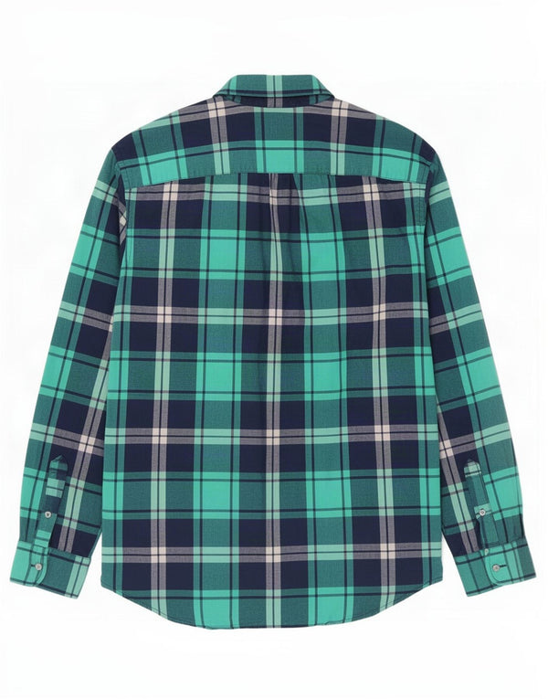 American Eagle Mens Shirt XL Green Check Cotton