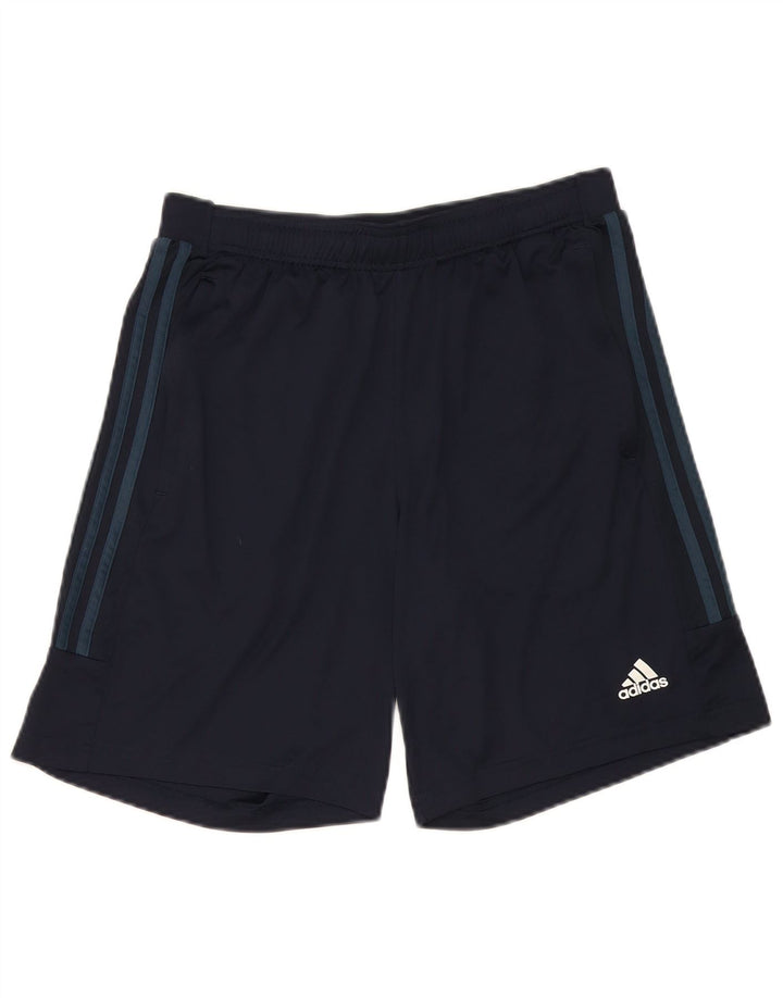 Adidas Mens Aeroready Sport Shorts Medium Navy Blue Polyester