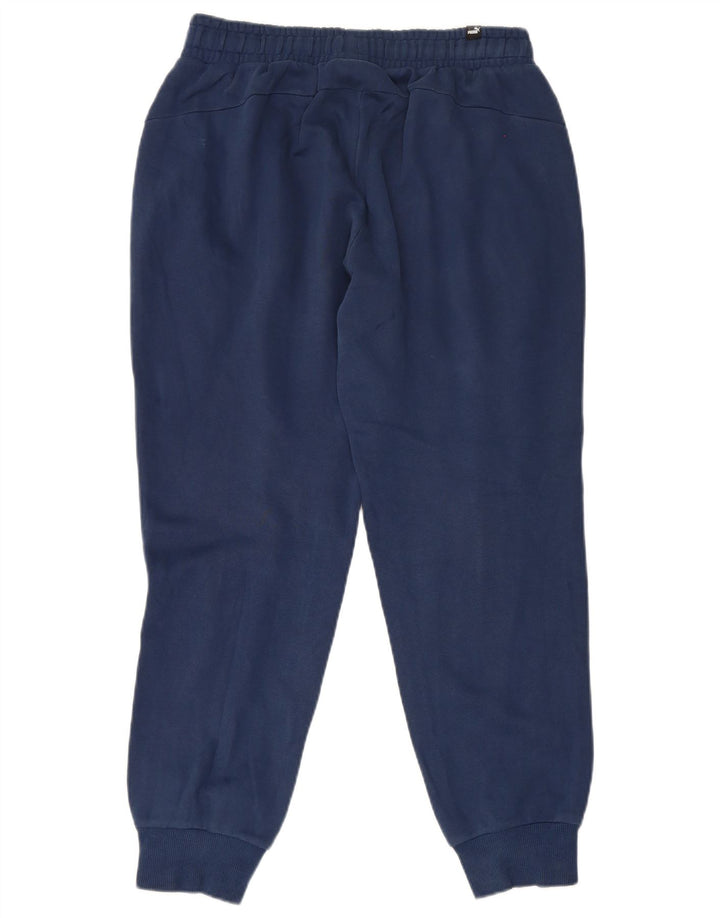 Puma Mens Graphic Tracksuit Trousers Joggers Medium Navy Blue