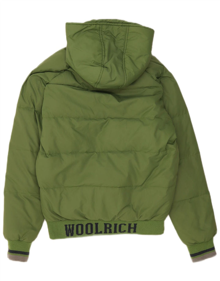 Woolrich Boys Graphic Hooded Padded Jacket 13-14 Years Green