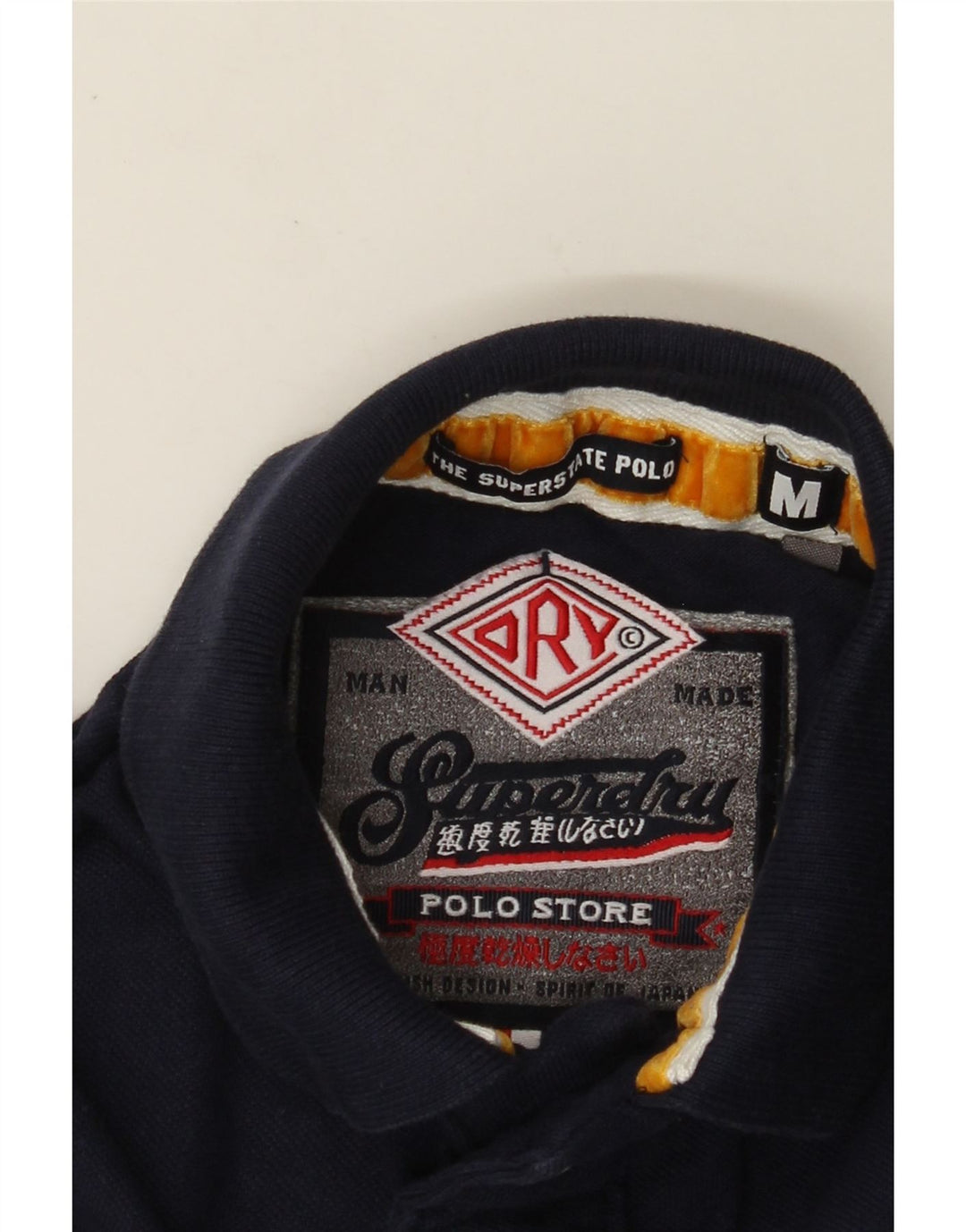 Superdry Mens Graphic Rugby Polo Shirt Medium Navy Blue