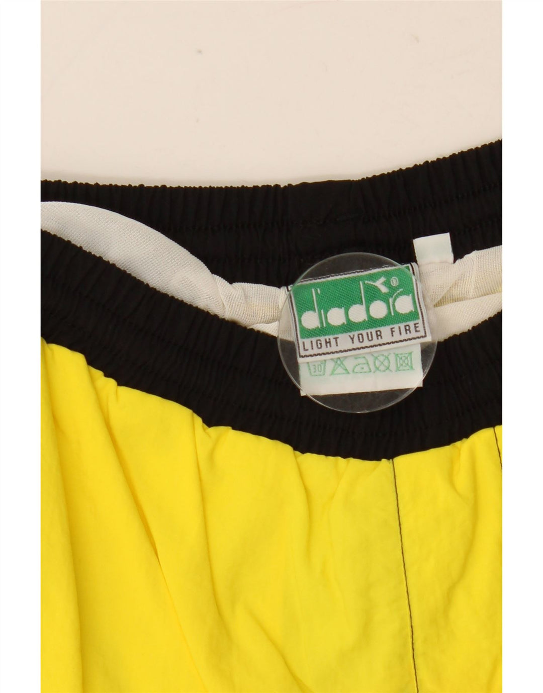 DIADORA Mens Swimming Shorts Large Yellow Colourblock Polyamide