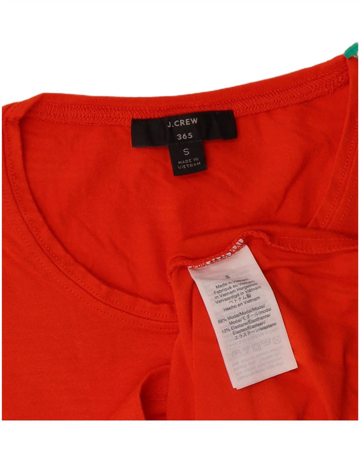 J. CREW Womens 365 T-Shirt Top UK 10 Small Orange Modal