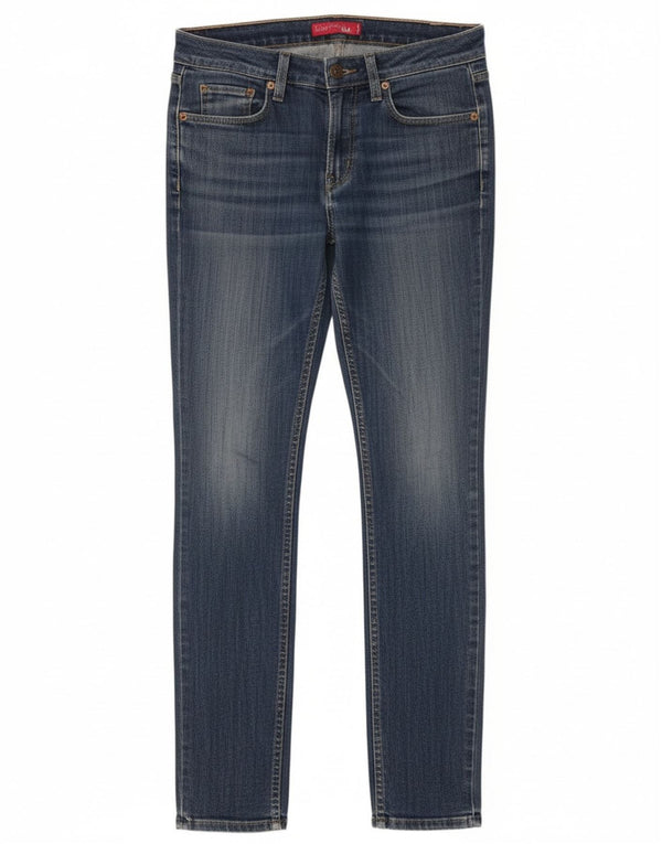 Levi's Womens 524 Super Low Skinny Jeans US 5 Medium W30 L32 Blue Cotton