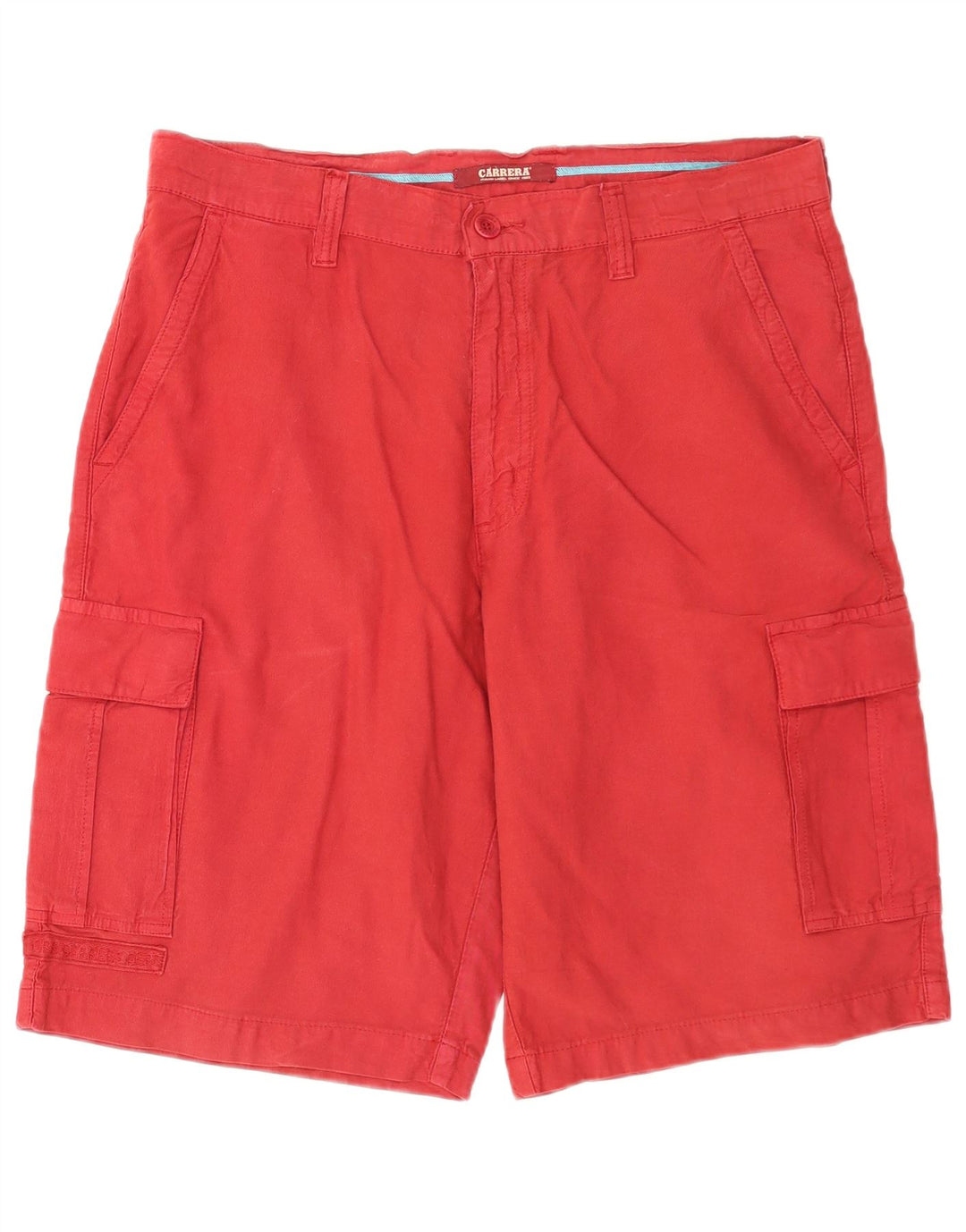 Carrera Mens Cargo Shorts IT 52 XL W36  Red Cotton
