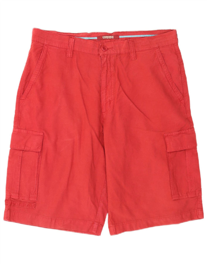 Carrera Mens Cargo Shorts IT 52 XL W36  Red Cotton