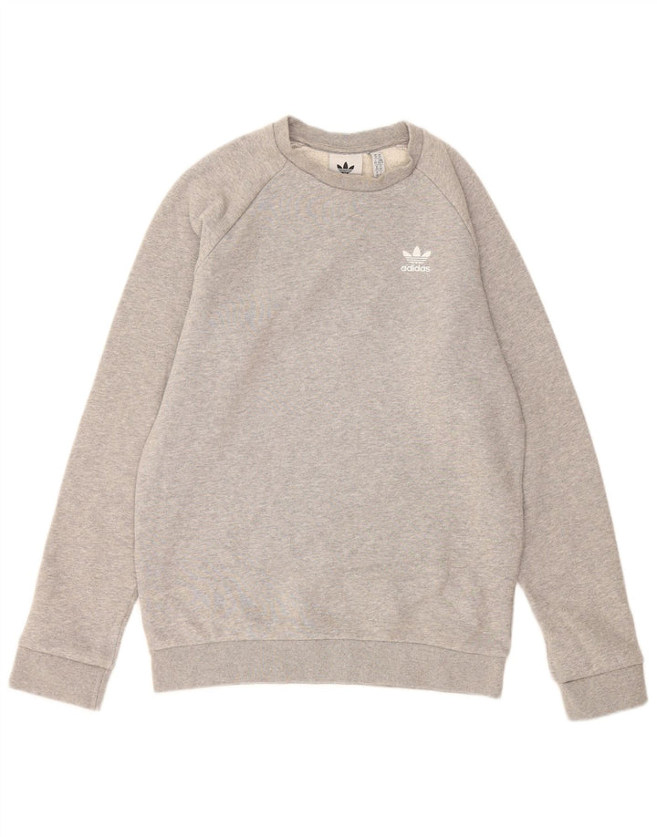 ADIDAS Mens Sweatshirt Jumper XS Grey Cotton