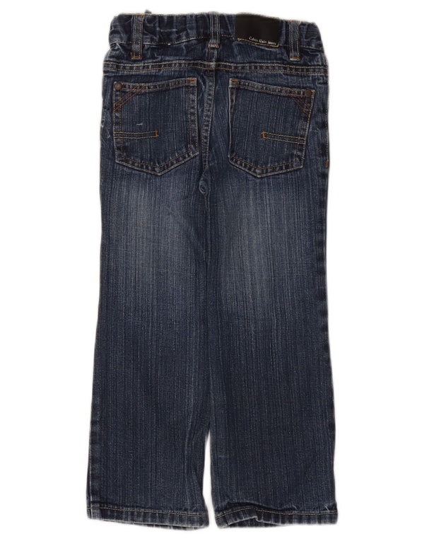 CALVIN KLEIN Boys Straight Jeans 3-4 Years W20 L17 Blue Cotton