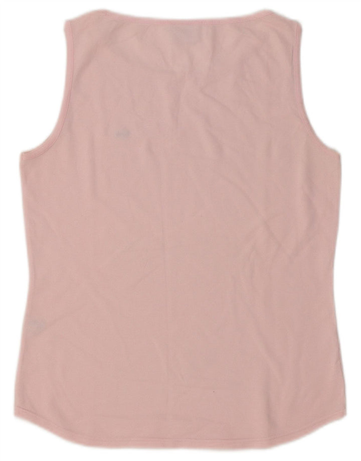 LACOSTE Womens Vest Top Size 42 Large Pink Cotton