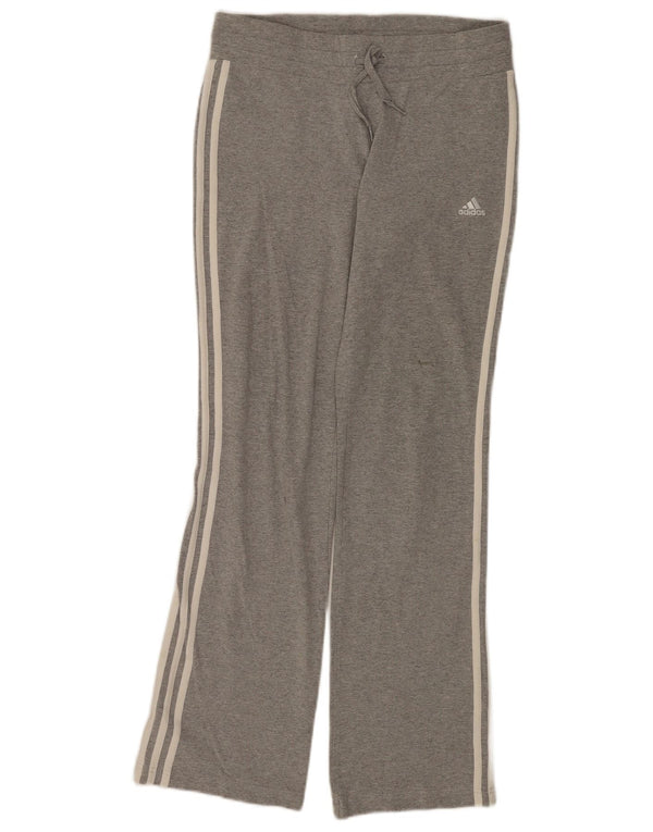 Adidas Womens Tracksuit Trousers UK 10 Small Grey Cotton