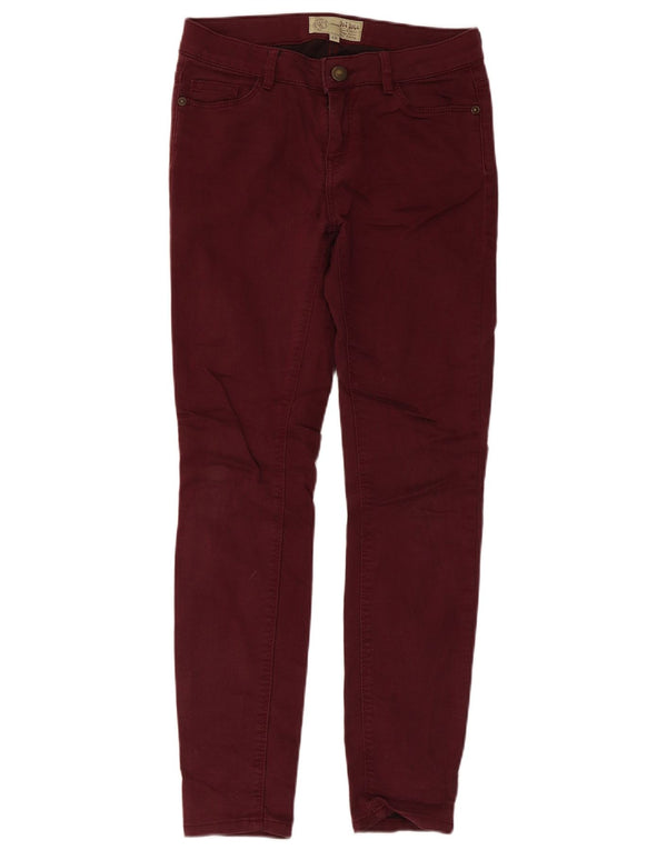 Fat Face Womens Skinny Casual Trousers UK 8 Small W28 L27 Maroon
