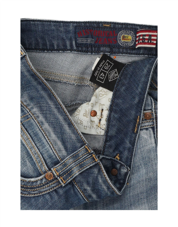 ROY ROGERS Womens Straight Jeans W29 L30 Blue Cotton