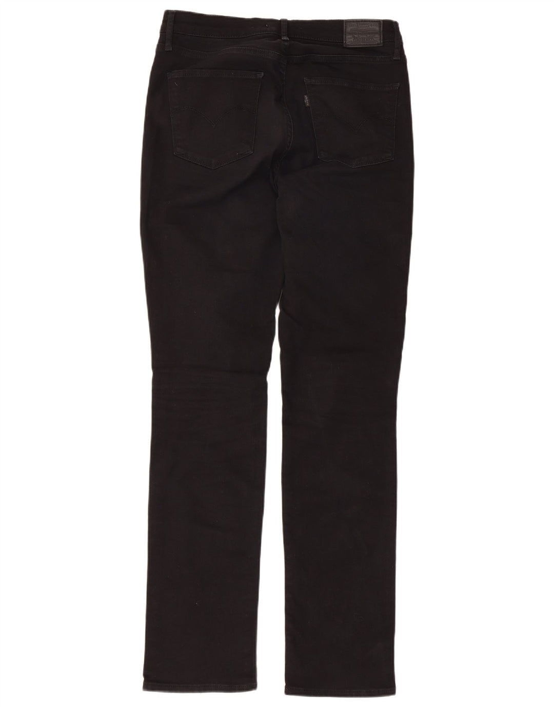 LEVI'S Womens 724 High Rise Straight Jeans W31 L31 Black Cotton