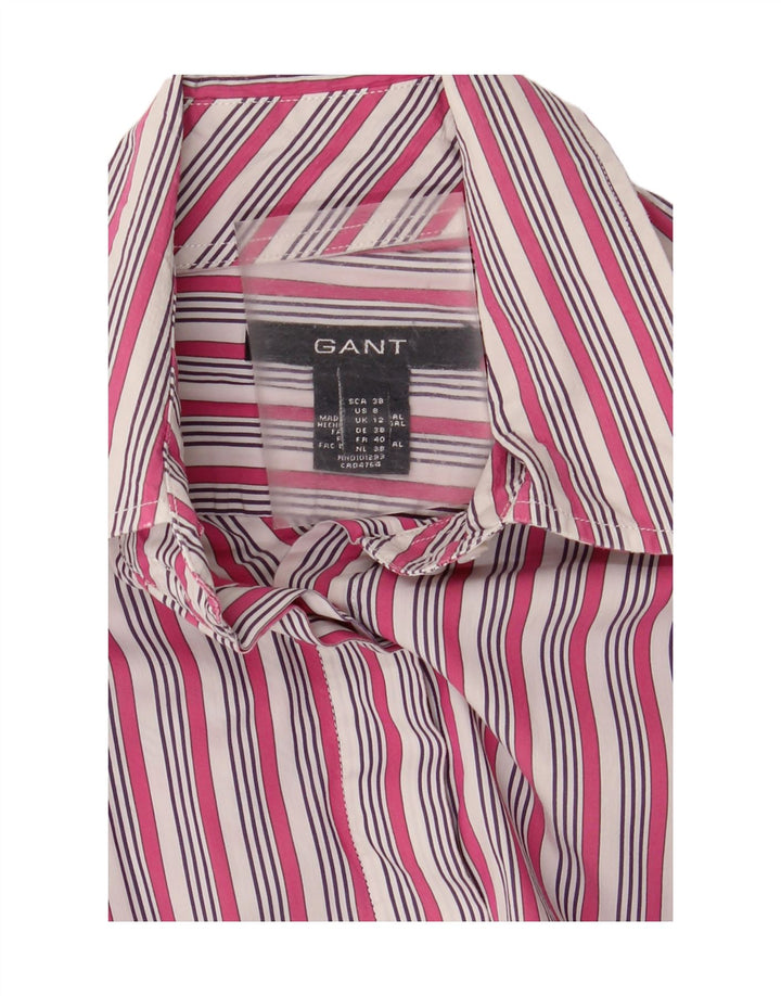 GANT Womens Shirt UK 12 Medium  Pink Striped Cotton