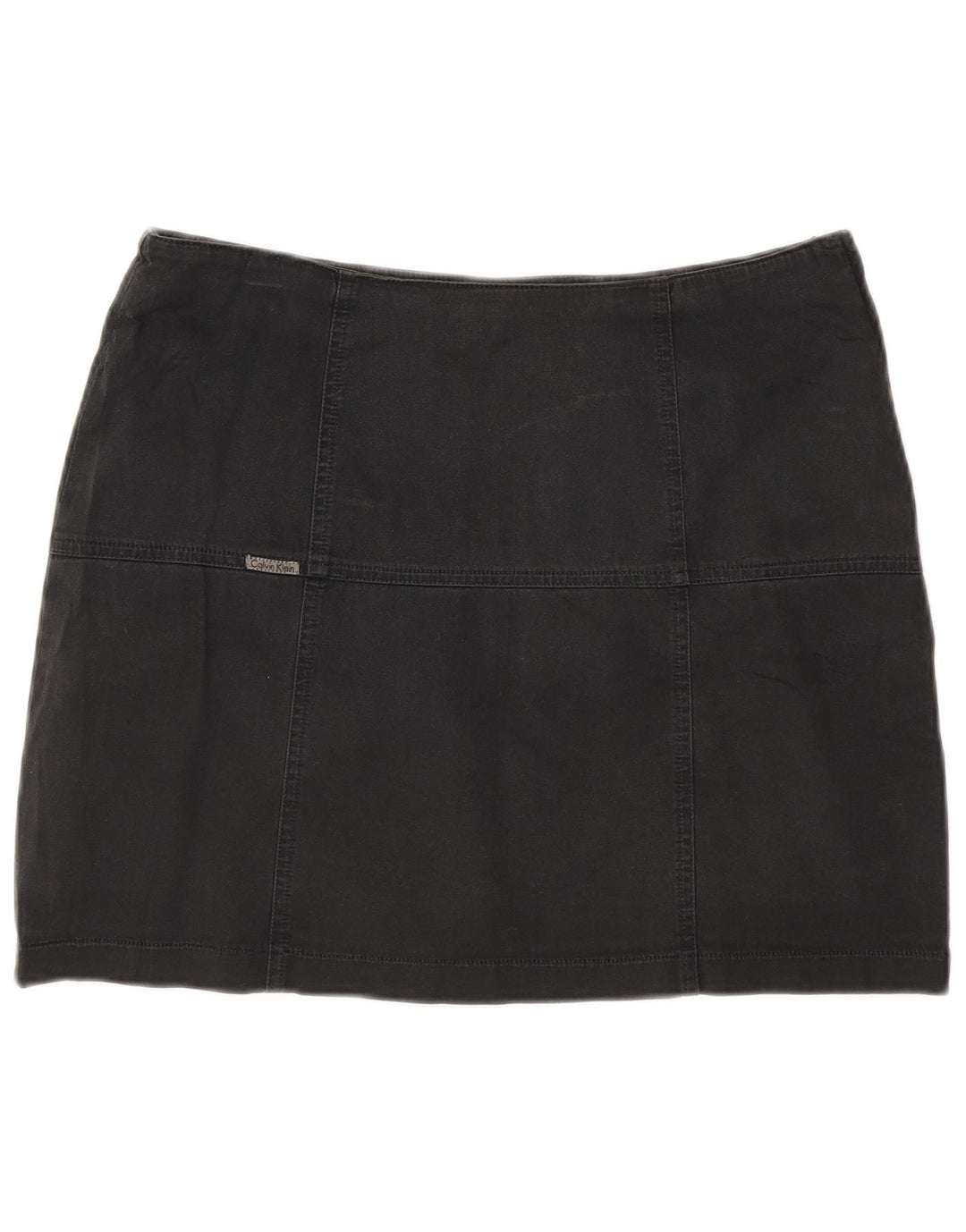 Calvin Klein Womens Mini Skirt W30 Medium  Grey Cotton