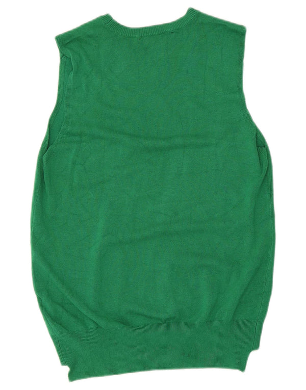 Zara Womens Vest Tank Top UK 12 Medium Green Viscose