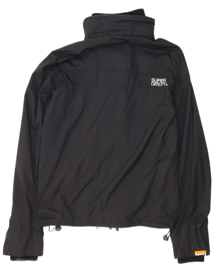 Superdry Mens Graphic Rain Jacket UK 42 XL Black Nylon