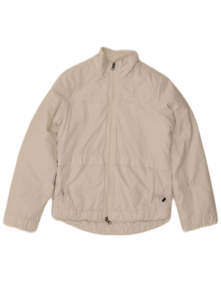 Nike Womens Windbreaker Jacket UK 4/6 XS White Cotton