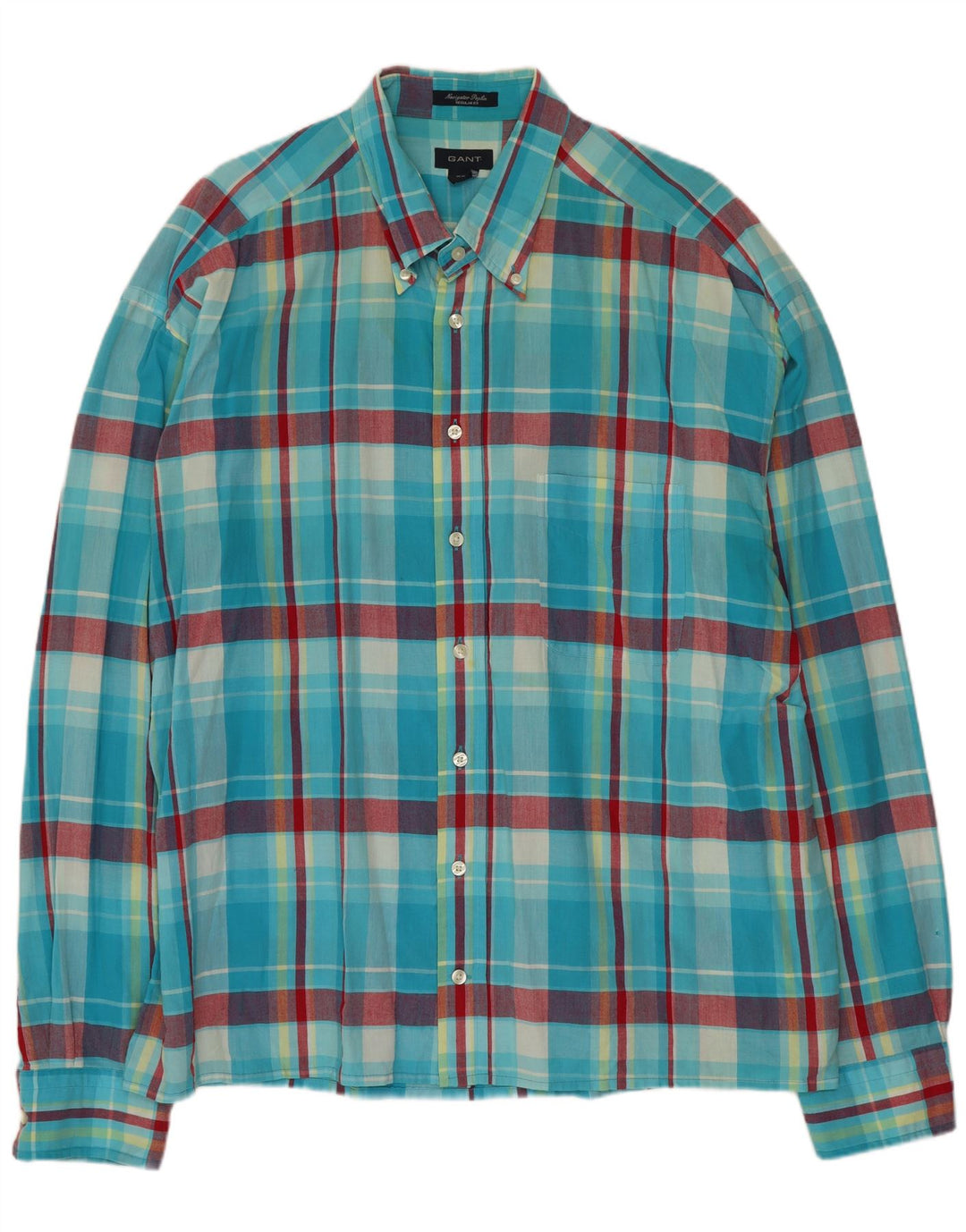 GANT Mens Regular Fit Shirt 2XL Blue Check Cotton