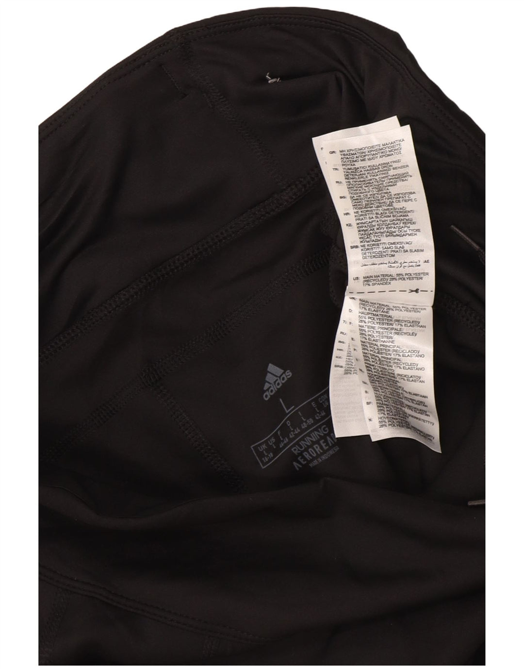 ADIDAS Womens Aeroready Leggings UK 16/18 Large Black Polyester