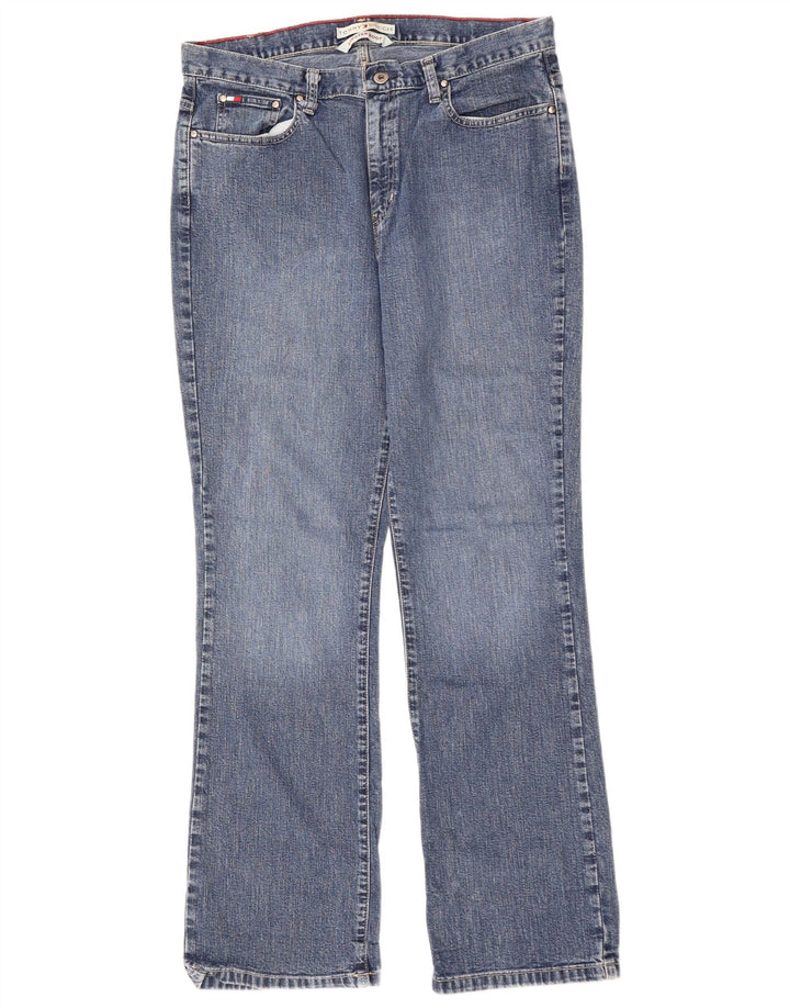 TOMMY HILFIGER Womens Hipster Bootcut Jeans W34 L31 Blue
