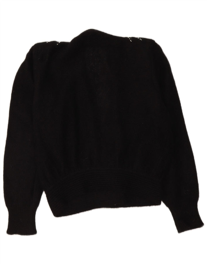 Vintage Womens Cardigan Sweater IT 48 XL Black