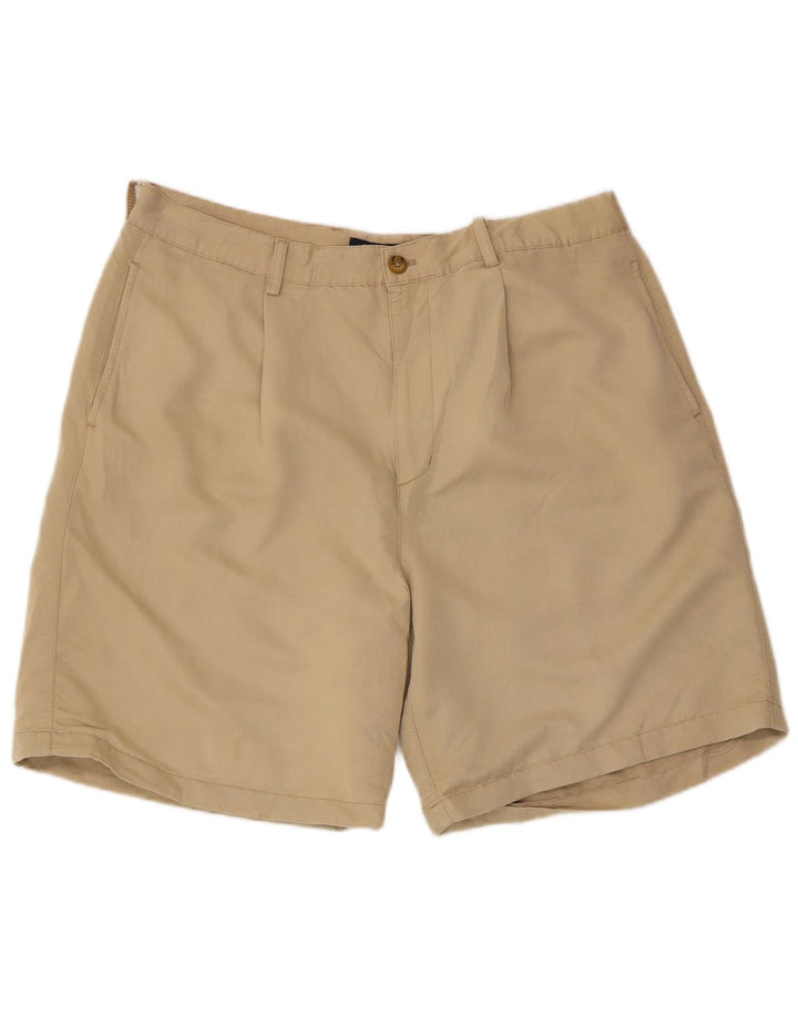 Chaps Mens Golf Pegged Chino Shorts W38 XL Beige Rayon