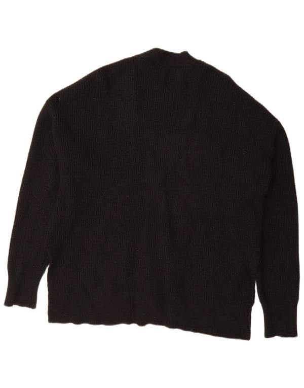 Zara Womens Oversized Cardigan Sweater UK 10 Small Black
