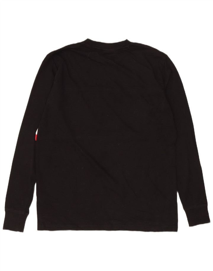 Fila Womens Oversized Graphic Top Long Sleeve UK 2 2XS Black Colourblock