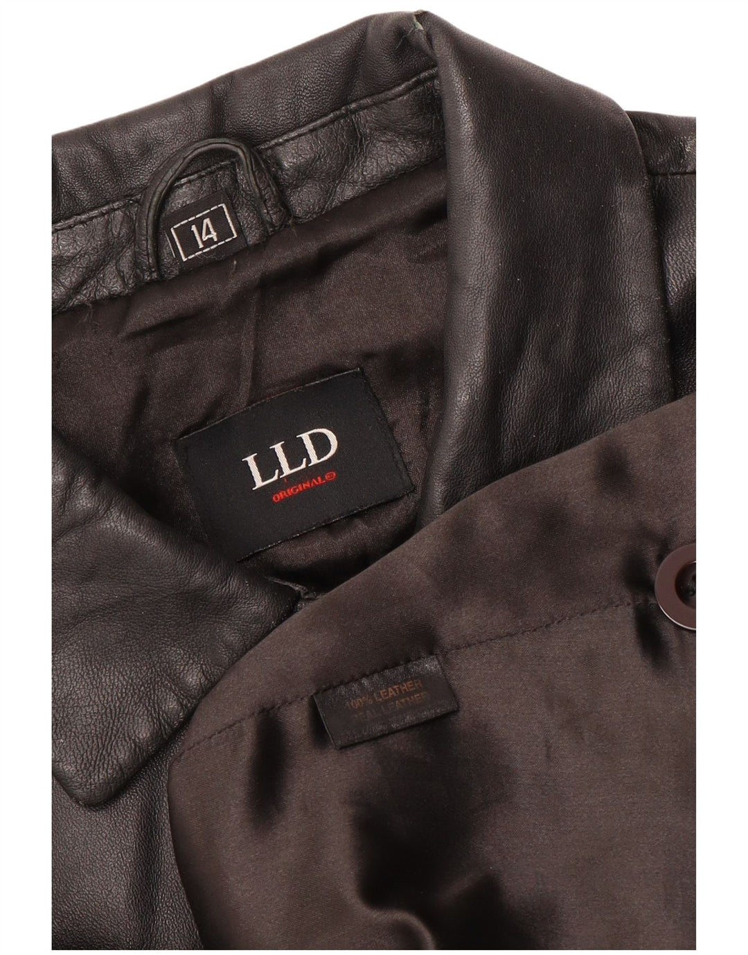 LLD Womens Leather Jacket UK 14 Large Black Leather