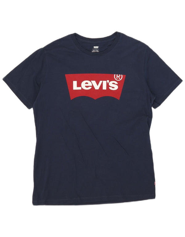 Levi's Mens Graphic T-Shirt Top Large Navy Blue