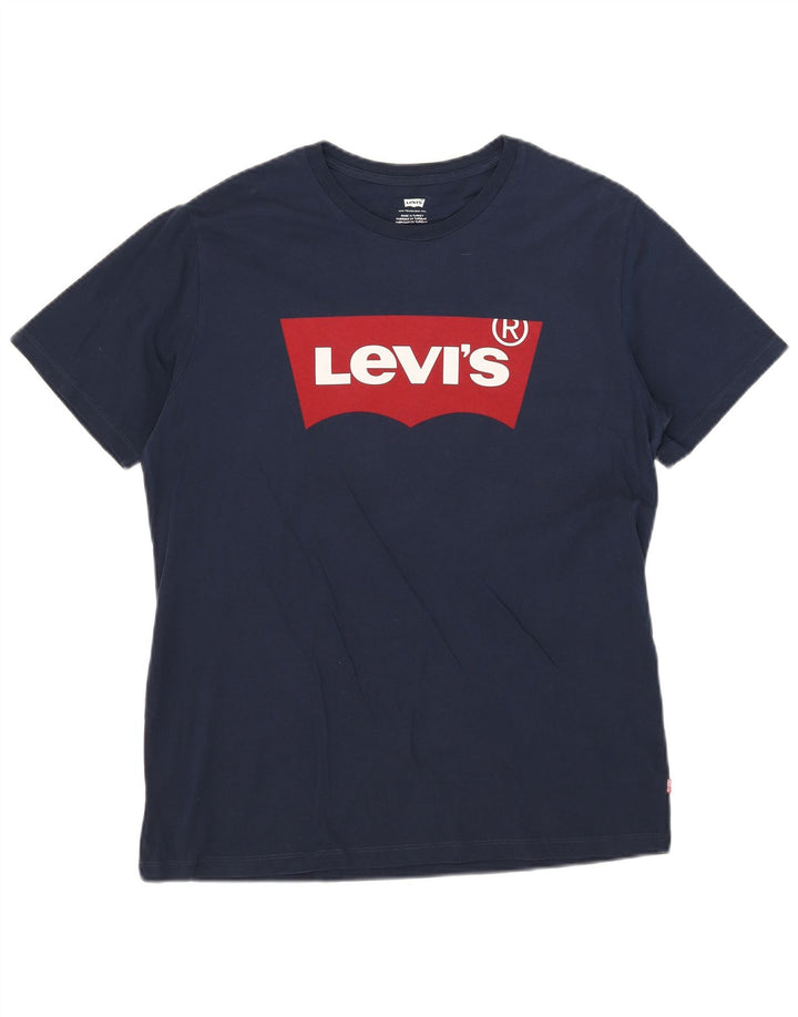 Levi's Mens Graphic T-Shirt Top Large Navy Blue