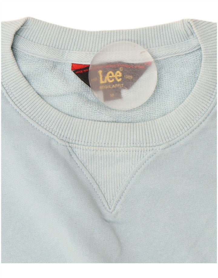 LEE Mens Regular Fit Sweatshirt Jumper Medium Blue Cotton