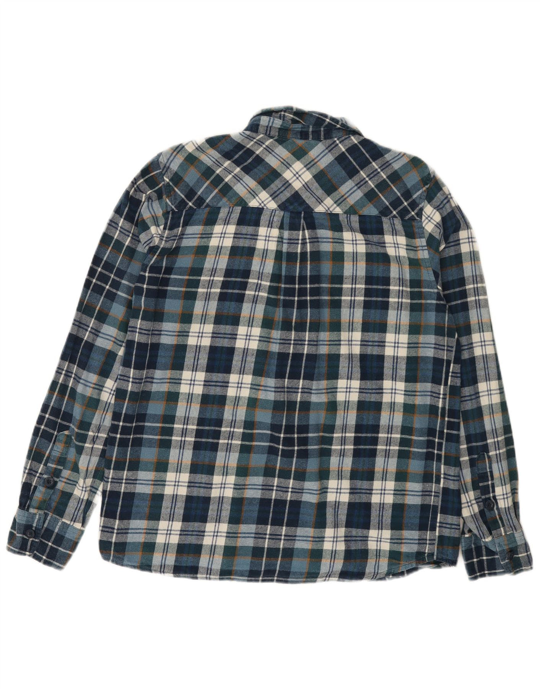 MOUNTAIN WAREHOUSE Mens Flannel Shirt Large Blue Check Cotton