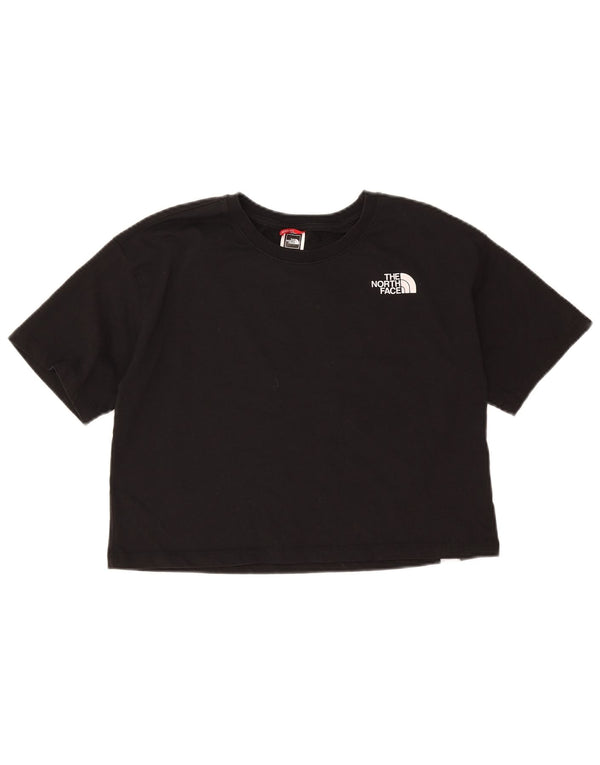 The North Face Womens Crop Oversized T-Shirt Top UK 10 Small Black Cotton