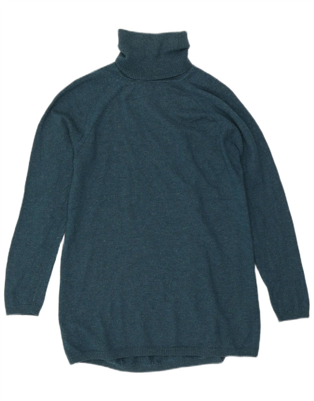 Fat Face Womens Roll Neck Jumper Sweater UK 10 Small Blue Wool