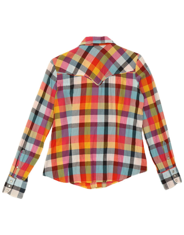 Marlboro Classics Womens Shirt IT 42 Medium Multicoloured Check Cotton