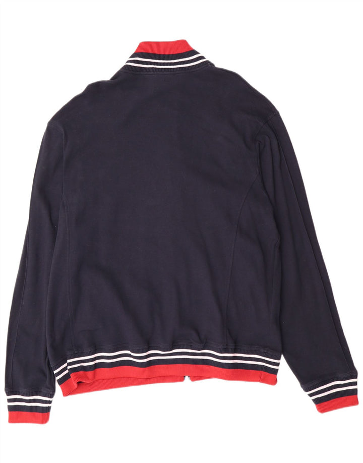 Champion Mens Tracksuit Top Jacket 2XL Navy Blue Cotton