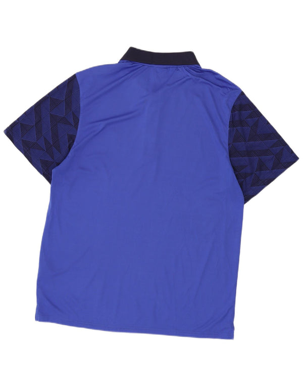 Lyle & Scott Mens Polo Shirt 2XL Blue Geometric Polyester