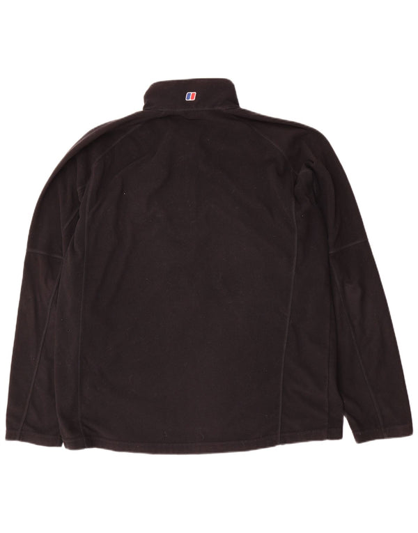 Berghaus Mens Zip Neck Fleece Jumper XL Black Polyester