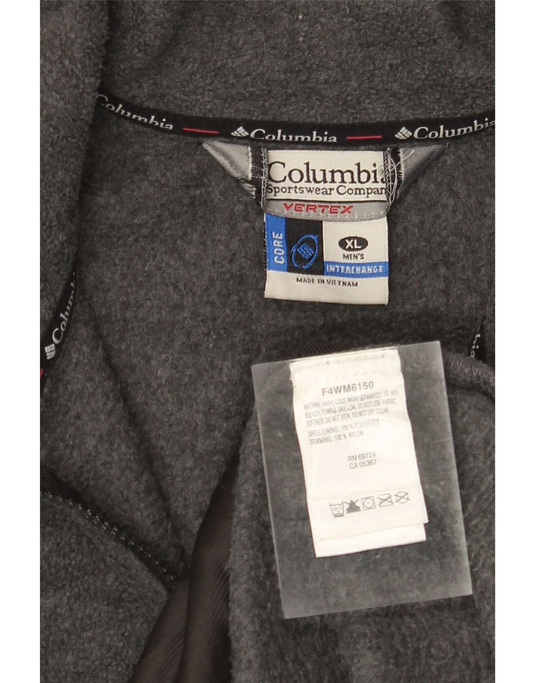 COLUMBIA Mens Fleece Jacket UK 42 XL Grey Colourblock Polyester